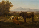 亚伯拉罕-蒂尔林克-景观与牛艺术印刷精美艺术复制墙艺术 id-a0bgm789d