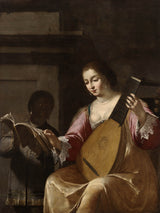 ジャン・ダレット-1638-リュートを演奏する女性-アート・プリント-ファイン・アート-複製-ウォール・アート-id-a0bz061ye