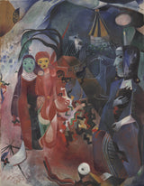 海因里希·坎彭東克-1921-隱世生活-前俄羅斯童話和鄉村場景藝術印刷美術複製品牆藝術 id-a0eldddn4