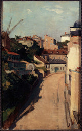 Auguste-lepere-1900-de-rue-lepic-en-scrub-montmartre-kunstprint-kunst-reproductie-muurkunst