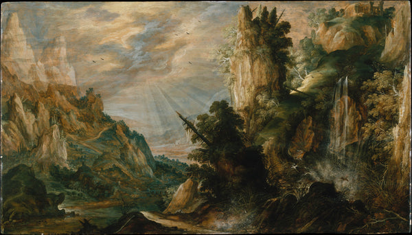 kerstiaen-de-keuninck-1600-a-mountainous-landscape-with-a-waterfall-art-print-fine-art-reproduction-wall-art-id-a0g8ds9d0