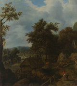 allaert-van-everdingen-1655-шведскі-пейзаж-з-вадзяным млыном-мастацкі-прынт-рэпрадукцыя-выяўленчага мастацтва-сцяна-мастацтва-id-a0glq8zsx
