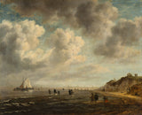 Jacob-van-ruisdael-1675-widok-plaży-sztuka-druk-reprodukcja-dzieł sztuki-sztuka-ścienna-id-a0graskm6