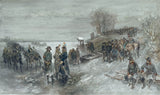 charles-rochussen-1888-puxando-tropas-francesas-em-um-rio-congelado-impressão de arte-reprodução de belas artes-arte-de-parede-id-a0j9e0695