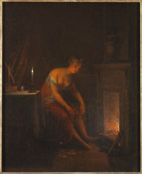 aleksander-laureus-1810-lady-tying-her-garter-art-print-fine-art-reproduction-wall-art-id-a0j9p51vq