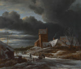 ジェイコブ・アイザックシュ・ヴァン・ルイスダール-1665-冬-風景-アート-プリント-ファインアート-複製-ウォールアート-id-a0ji425c1