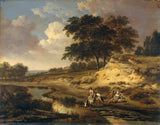 jan-wijnants-1655-風景與騎手在溪邊給他的馬澆水藝術印刷精美藝術複製品牆藝術 id-a0jjrf2fy