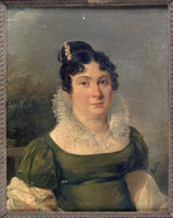 ẩn danh-1804-chân dung-của-mrs-gustave-pourlin-đế chế-thời kỳ-nghệ thuật-in-mỹ thuật-tái tạo-tường-nghệ thuật