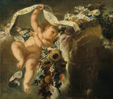 彼得-斯特魯德爾-1699-小天使-帶花環和橫幅-藝術印刷-精美藝術-複製品-牆藝術-id-a0l7660pv