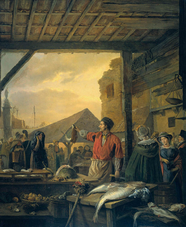 ignatius-josephus-van-regemorter-1827-the-fish-market-in-antwerp-art-print-fine-art-reproduction-wall-art-id-a0lo6cvlt