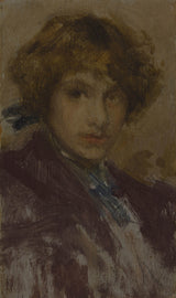 詹姆斯·麦克尼尔·惠斯勒1897研究一个女孩的头和肩膀的艺术打印精细艺术复制墙艺术id a0lqtlj2k
