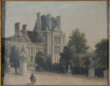 Anonymer-1880-Blick-auf-den-Tuilerienpalast-nach-dem-Brand-der-Stadt-Der-Pavillon-de-Flore-und-die-Diana-Galerie-Kunstdruck-Fine-Art-Reproduktion-Wandkunst