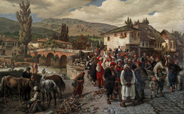 friedrich-alois-schonn-1883-at-the-latin-bridge-in-sarajevo-art-print-fine-art-reproduction-wall-art-id-a0me4tfcl