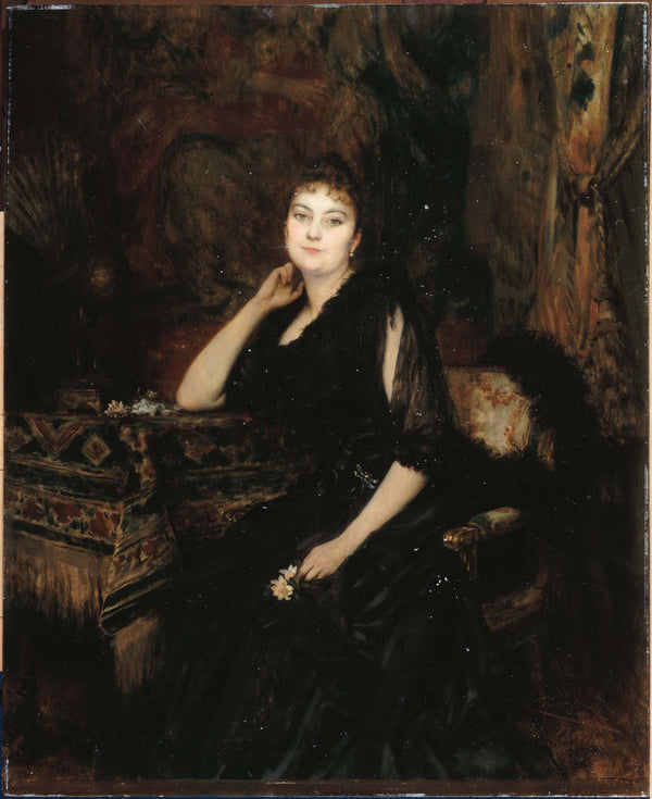 theobald-chartran-1891-portrait-of-madame-olympe-heriot-born-cyprienne-dubernet-1857-1947-art-print-fine-art-reproduction-wall-art