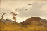 Karls Frīdrihs Lesings 1830. g. ainava ar vārnām