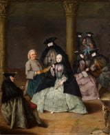 彼得羅隆吉-1755-蒙面派對在庭院藝術印刷品美術複製品牆藝術 id-a0ny6xxrp