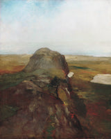 john-la-farge-1868-herfststudie-uitzicht-over-hangende-rots-newport-ri-art-print-fine-art-reproductie-muurkunst-id-a0oa13aw2