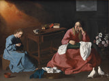 弗朗西斯科·德·朱尔巴兰1640年基督和处女在拿撒勒人的房子里打印艺术精美的艺术复制品墙艺术ida0pqne4d2