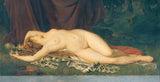eugen-felix-1868-śpiąca bachantka-sztuka-druk-reprodukcja-dzieł sztuki-wall-art-id-a0qah8i58