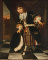 弗朗索瓦·維威爾特-1669-一個男孩的肖像，名叫範藝術上將的年輕兒子，藝術印刷品，美術複製品，牆藝術-id-a0rs0wktu