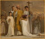 felix-jobbe-duval-1869-visand pühakule-gervais-kiriku-neitsile-sekkunud-lähedal-jeesusele-kaluritele-viimasele kohtuotsusele-ja-jeesus-hea-surmale sekkumisele ingel-ärganud-surnud-kunst-print-peen-kunst-reproduktsioon-seinakunst