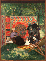 henry-brokman-1895-familien-av-maleren-i-marquartstein-kunst-trykk-kunst-reproduksjon-vegg-kunst