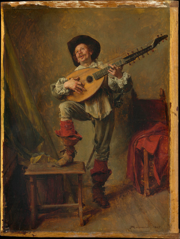 ernest-meissonier-1865-soldier-playing-the-theorbo-art-print-fine-art-reproduction-wall-art-id-a0wz7pyjt