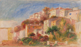 皮埃尔·奥古斯特·雷诺阿1908年从后办公区的花园里喝香槟，后花园里的后院从艺术打印出精美的艺术复制墙艺术ID-a0xqhhvm0