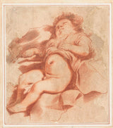 guercino-1619-studium-śpiącego-dziecka-odbitka-artystyczna-reprodukcja-dzieł