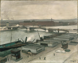 阿尔伯特·马奎特（Albert-Marquet）1912年，鲁昂艺术印刷的码头上的精美艺术复制品墙上的艺术ID a0ywxl6zy