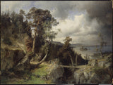 алфред-волберг-1866-шведски-пејсаж-мотив-од-колмарден-уметност-принт-фина-уметност-репродукција-ѕид-уметност-ид-а0зуудњз