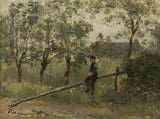 约瑟夫-以色列-1900-农民男孩在屏障上艺术印刷精美艺术复制品墙艺术 id-a11d2zman