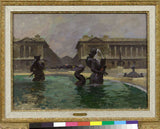 欧内斯特·儒勒·雷诺 - 1910 年协和广场和皇家街艺术印刷品美术复制品墙壁艺术
