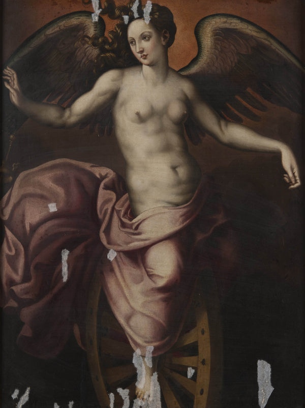 unknown-16th-century-fortune-riding-on-a-wheel-art-print-fine-art-reproduction-wall-art-id-a11tvoq7h