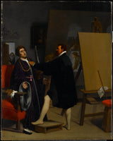 Jean-Auguste-Dominique Ingres - 1848-Aretin-in-the-štúdio-of-Tintoretto-art-print-fine-art-reprodukčnej-wall-art-id-a11z9cgdm
