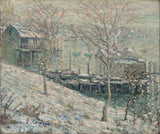 ernest-lawson-1910-harlem-elven-vinterscene-kunsttrykk-fin-kunst-reproduksjon-veggkunst-id-a1239re75