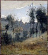 卡米尔·柯罗-1872-canteleu-艺术印刷品美术复制品墙壁艺术