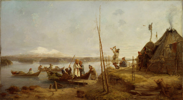 johan-fredrik-hockert-bridal-homecoming-at-lake-hornavan-art-print-fine-art-reproduction-wall-art-id-a17932baz