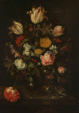 Abraham hendricksz-van-beyeren-1650-fortsatt-liv-med-blomster-art-print-fine-art-gjengivelse-vegg-art-id-a17djvu6s
