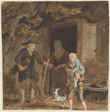simon-andreas-krausz-1770-kmečka-družina-pred-vrati-svojih-hiš