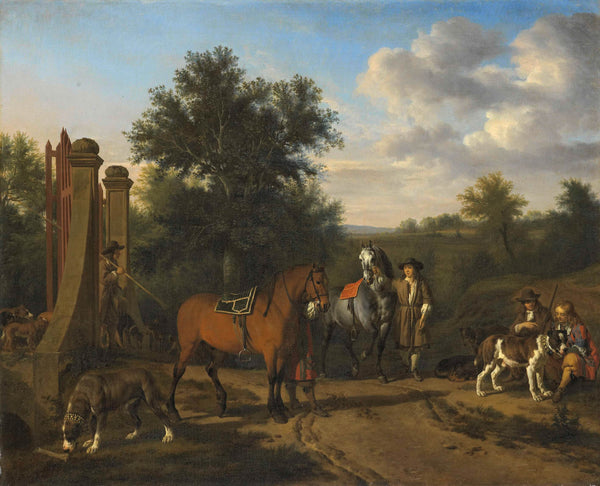 adriaen-van-de-velde-1669-the-hunting-party-art-print-fine-art-reproduction-wall-art-id-a1b3c1e0i