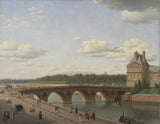 christoffer-wilhelm-eckersberg-1812-pont-royal-visto-de-quai-voltaire-impressão de arte-reprodução de belas artes-arte-de-parede-id-a1dah67ev