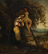 約瑟夫·塞文-1824-意大利女人和她的女兒藝術印刷品美術複製品牆藝術 id-a1dygvs8i