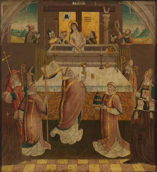 unknown-1500-mass-of-saint-gregory-art-print-fine-art-reproduction-wall-art-id-a1e967ska