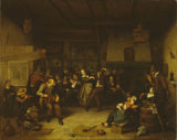 richard-brakenburgh-1699-dans-in-'n-huisie-kuns-druk-fyn-kuns-reproduksie-muurkuns-id-a1ebczecv