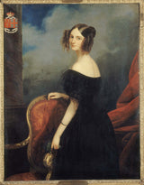claude-marie-dubufe-1838-ritratto-della-duchessa-di-valencay-contessa-de-talleyrand-perigord-stampa-d'arte-riproduzione-d'arte-arte da parete