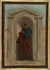 尼古拉斯·奥古斯特·黑塞-1840-圣母德博讷新圣约瑟夫艺术印刷品美术复制品墙艺术素描