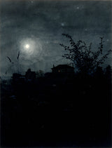 Leon Bonvin-1864-Moonlight-Scene-Houses-in-Background-Art-Print-Fine-Art-Reprodução-Wall-Art-Id-a1ge7cd98