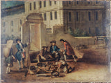 गुमनाम-1725-प्लंबर-और-गार्ड-एट-द-गेट-ऑफ-द-टुइलरीज-1730-कला-प्रिंट-ललित-कला-पुनरुत्पादन-दीवार-कला