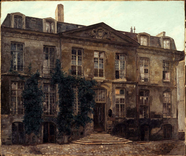 leon-cugnet-1898-hotel-le-brun-rue-du-cardinal-lemoine-art-print-fine-art-reproduction-wall-art